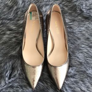 Nine West Gold Tatiana Heels